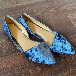 A New Day Blue Velvet Flats